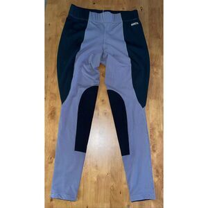 Kerrits Size M Womens Gray Mid Rise Power Stretch Pull On Riding Breeches